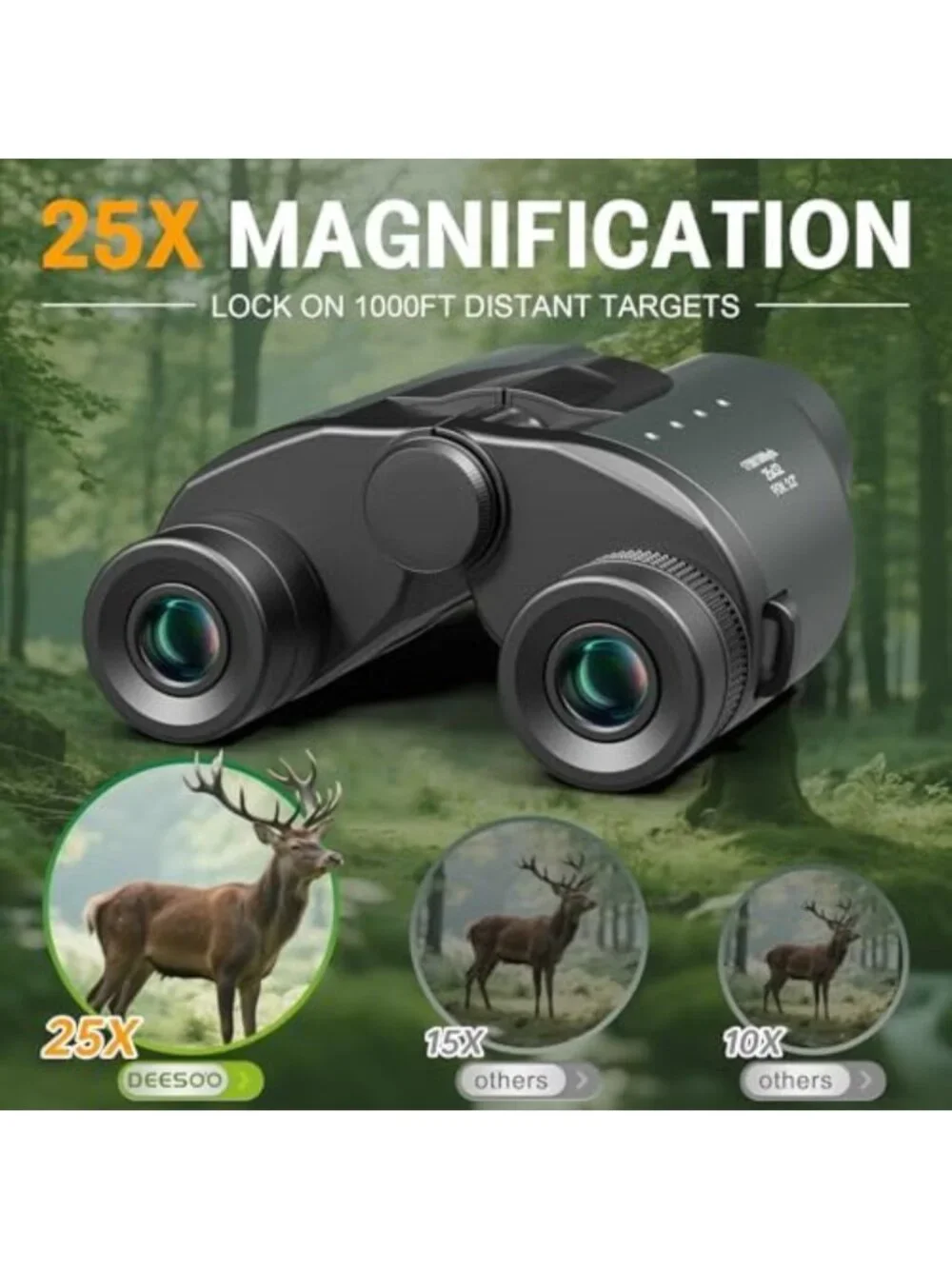 Compact 25x32 High Power Binoculars for Adults - Perfect for Bird Watching